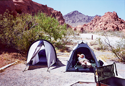 campground at the 
valley of fire