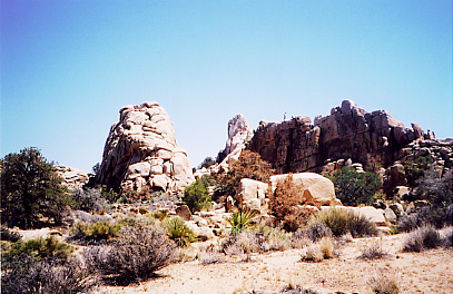 rock climbers 
on hidden valley trail