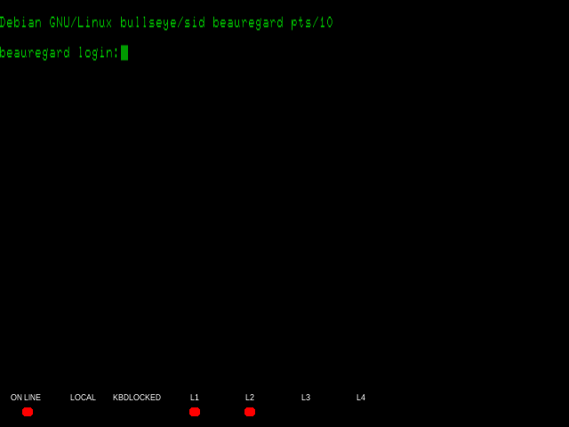 A classic Unix login screen