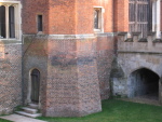 This is the door to the moat. I'm pretty sure the grass is the old water line.